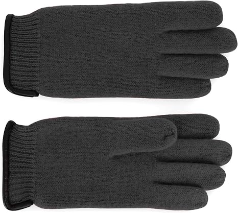 fiebig handschuhe Walkhandschuh mit Lederkante | Fingerhandschuh aus gewalkter Wolle für Damen & Herren synthetic LARGE: 7 Gear Magnetic Farbe:orangefarbenes Signal