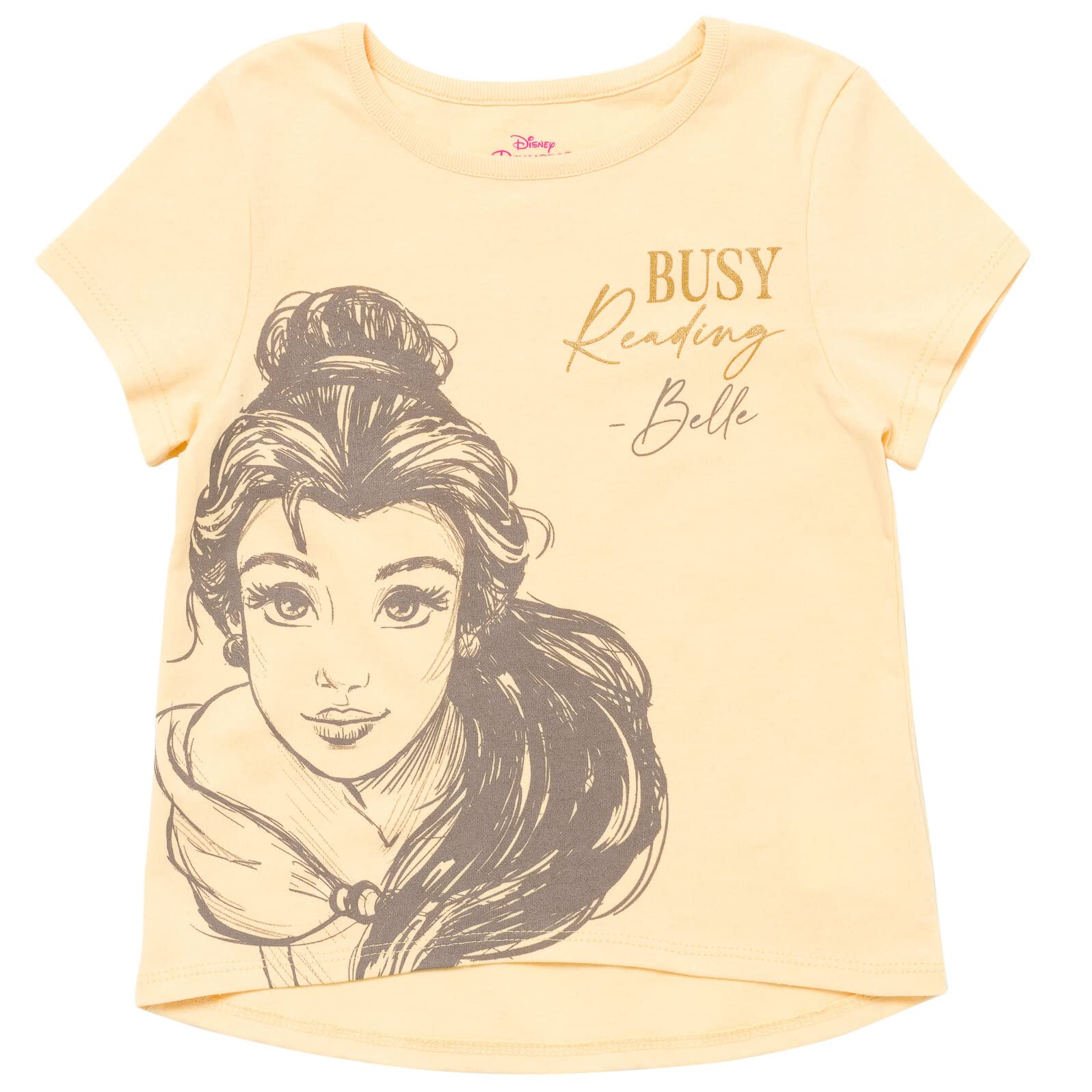 Disney Prinzessin Ariel Tiana Rapunzel Mädchen-T-Shirt, 3er-Pack, modische Grafik, für Jungen und Mädchen, groß