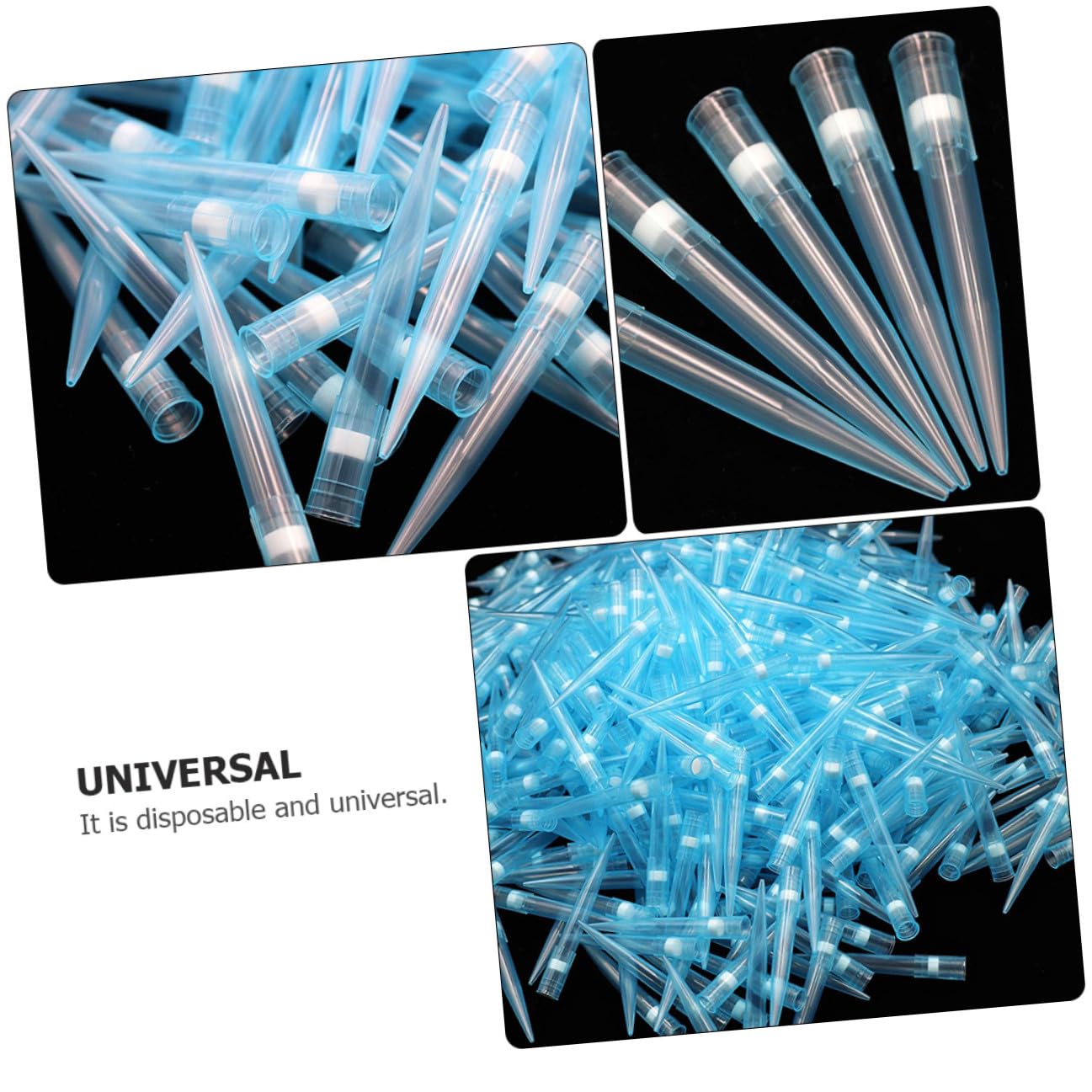 Veemoon 500pcs 1ml Universal Liquid Pipette Tips with Filter, Plastic Scientific Pipettor Tips for Laboratory Use, Dnase Rnase Free, Compatible with Standard Micropipettes