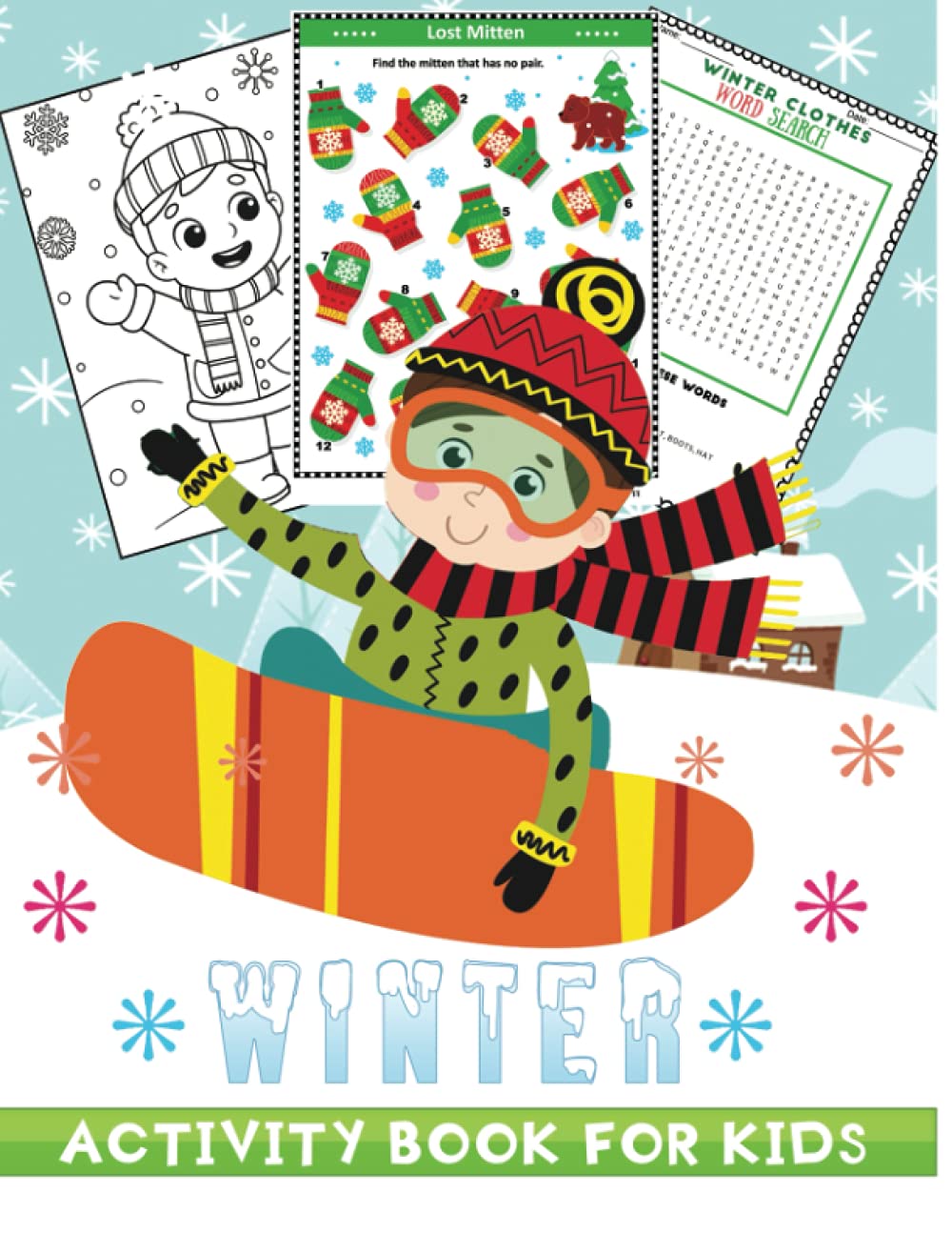 jumbo winter activity book for kids: A Fun Seasonal /Holiday Activity Book for Kids, Perfect Winter Holiday Gift for Kids ,Toddler, Preschool (136 Activity Pages Inside)