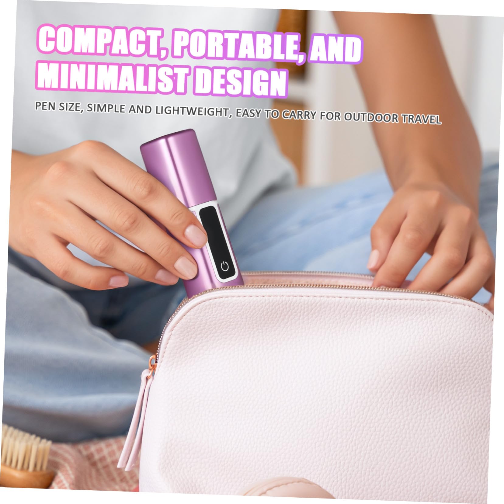 Depilatore Elettrico Donna Ricaricabile USB con Display Digitale Regolabile Velocità Silenzioso e Portatile per Sopracciglia e Naso Epilatore Multifunzionale