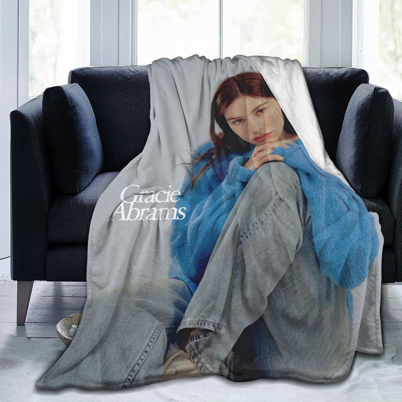YINGD Blanket Gracie Abrams Lightweight Warm Flannel Blanket Soft Microfiber Fluffy Blanket for Sofa Bed 150x125cm
