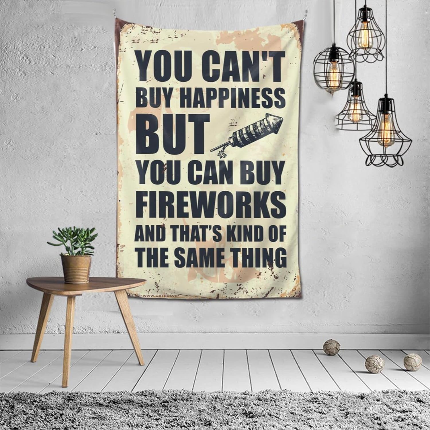 Sports Bar Decor You Can'T Buy Happiness But You Can Buy Fireworks Tapestry Bar Decor For Home Bar Decor For Home(100X150CM)