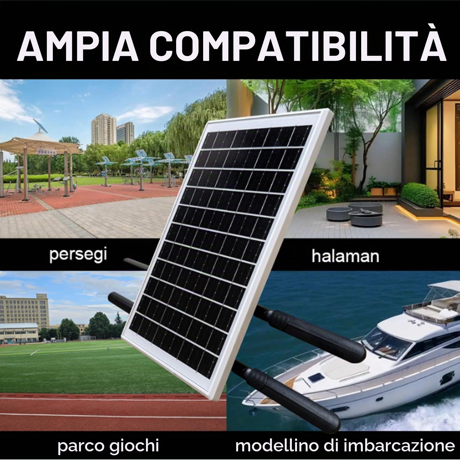 Router Solare 4G LTE Modem, Router 4G LTE a Energia Solare 25600MAH con Slot SIM 300MBPS 50M 2,4 GHz 15W Hotspot WiFi Hotspot WiFi con 2 Antenna Esterna