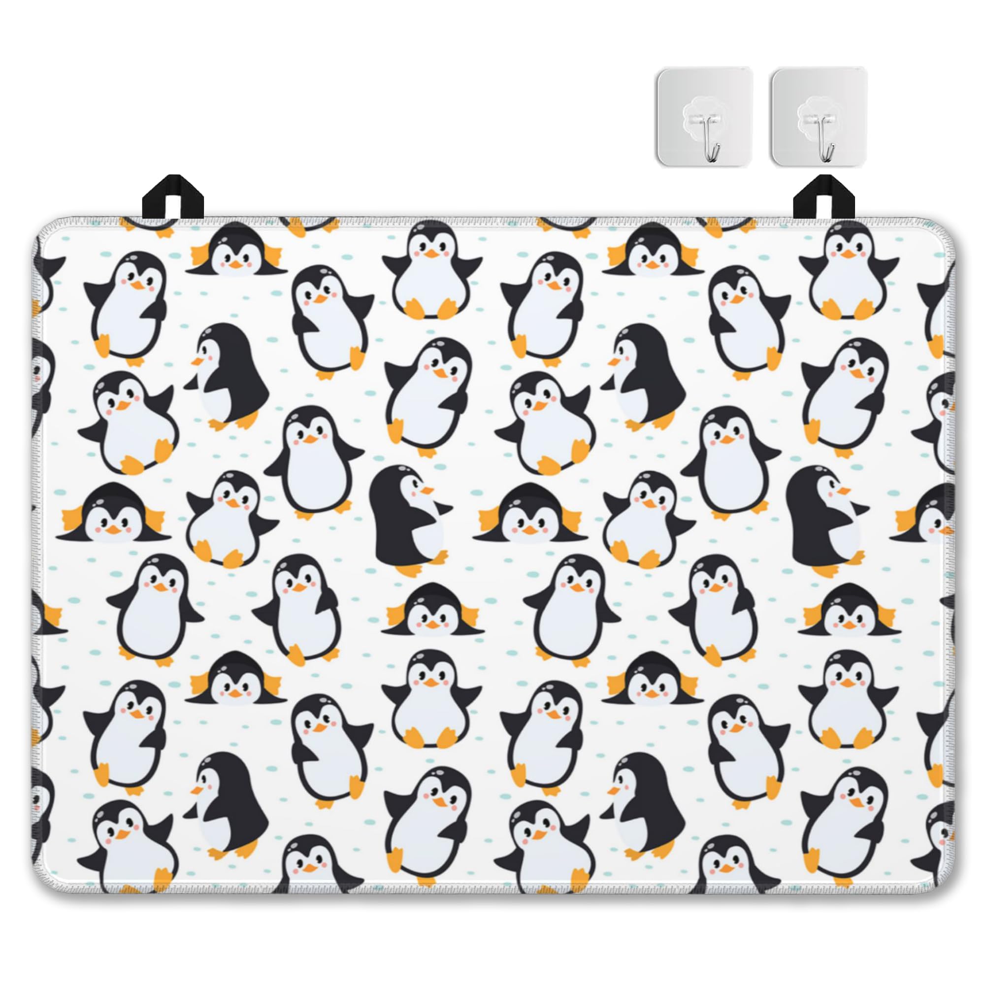 Stove Top Covers for Electric Stove, Cute Cartoon Penguin Stove Top Cover Protector, Thick Induction Cooktop Protector, Heat Resistant Range Ceramic Stove Top Mat, Dish Drying Mat