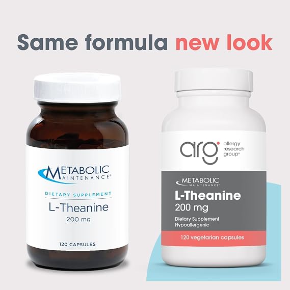 Metabolic Maintenance L-Theanine Suntheanine 200 mg, 120 Capsules