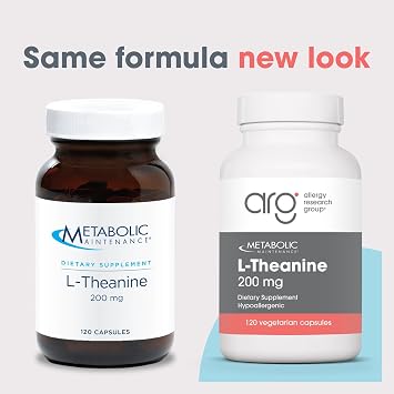 Metabolic Maintenance L-Theanine Suntheanine 200 mg, 120 Capsules