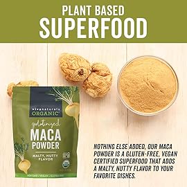 Viva Naturals Organic Maca Powder, Gelatinized, 16 oz (1 lb) - Vegan, USDA Organic, Gluten-Free, Non-GMO Peruvian Superfood in Resealable Bag