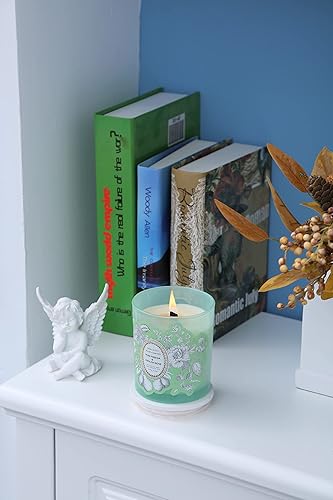 Miniatura 8 de Vela perfumada de soja con mecha de madera de rosa inglesa y fresia de pera  Vela de aromaterapia para aliviar el estrés para el hogar de 10.6 onzas