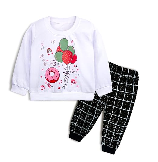 mustmom Full Sleeves Cotton soft Bio Wash Sweatshirt and Jogger clothing Set