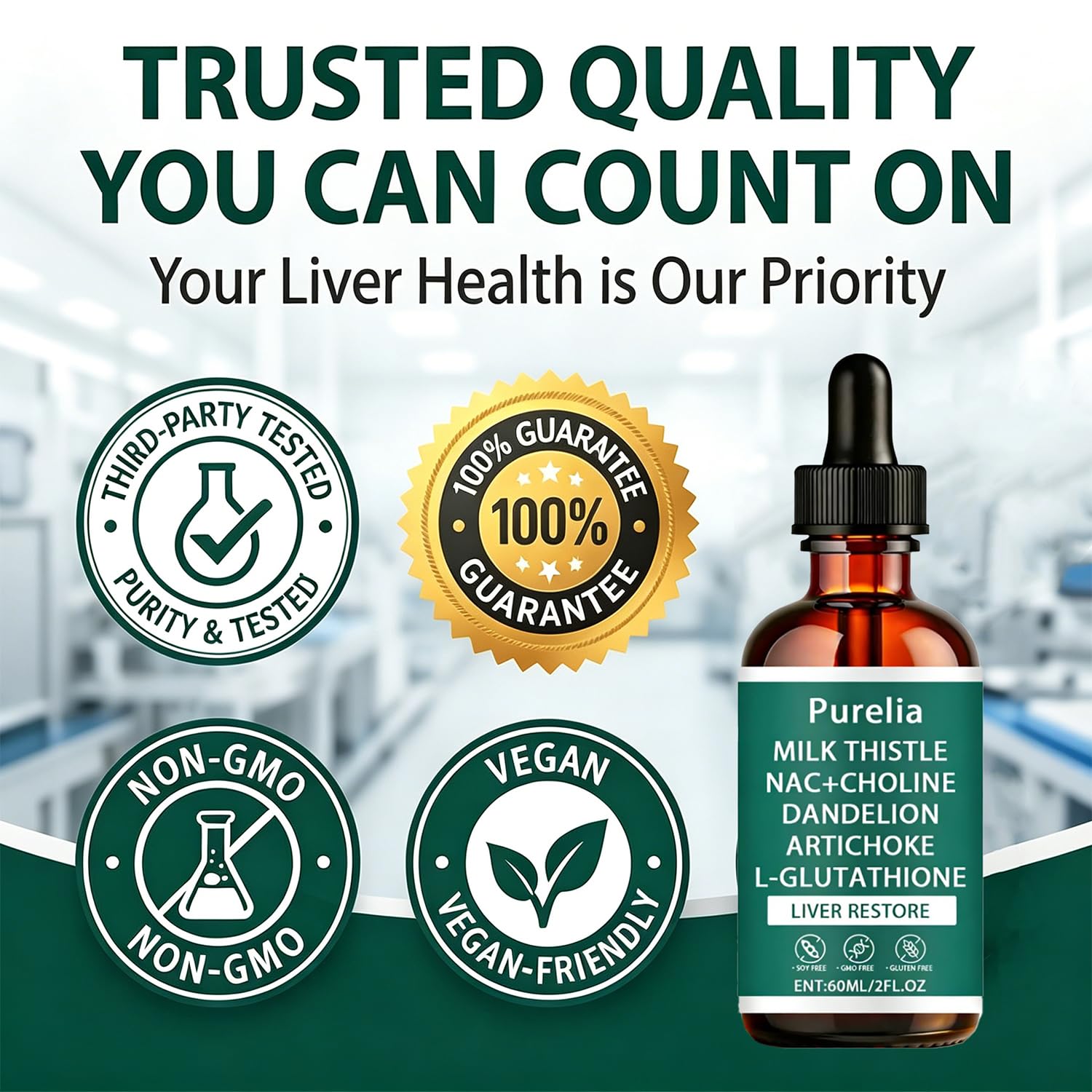UCHIHA Purelia Liver Restore Drops - 60 ml Liquid Formula — Amazon image 6
