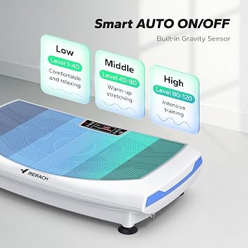 Merach 4D Vibration Plate Exercise Machine with 450lbs Capacity, 120 Speeds | 7 Vibrating Modes & 3 Presets, 2 Resistance Bands, Bluetooth, Full Body Workout Equipment for Lymphatic Drainage, Home Gym