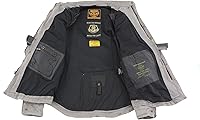 Vista 3 de Chaqueta de franela a cuadros para hombre, ligera, impermeable, color negro, blanco y gris