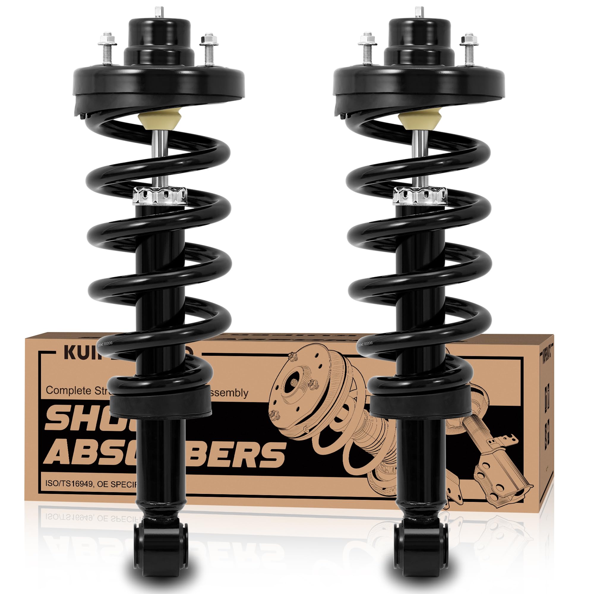 pair rear struts shocks complete assembly compatible with 2007-2017 ford expedition lincoln navigator 171139 coil spring assembly shock absorber