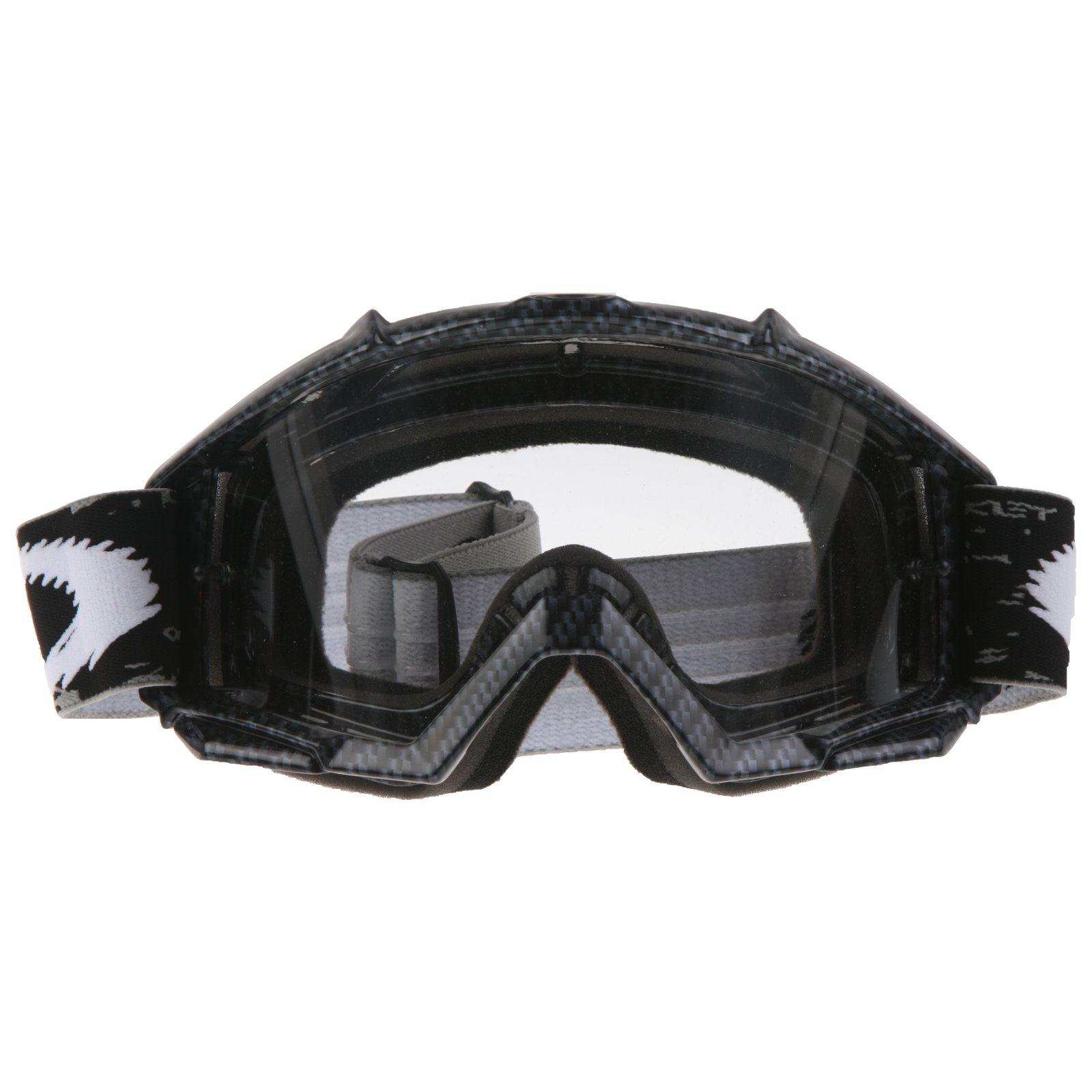 Oakley Proven OTG Graphic Frame MX Goggles (True Carbon Fiber/Clear Lens, One Size)