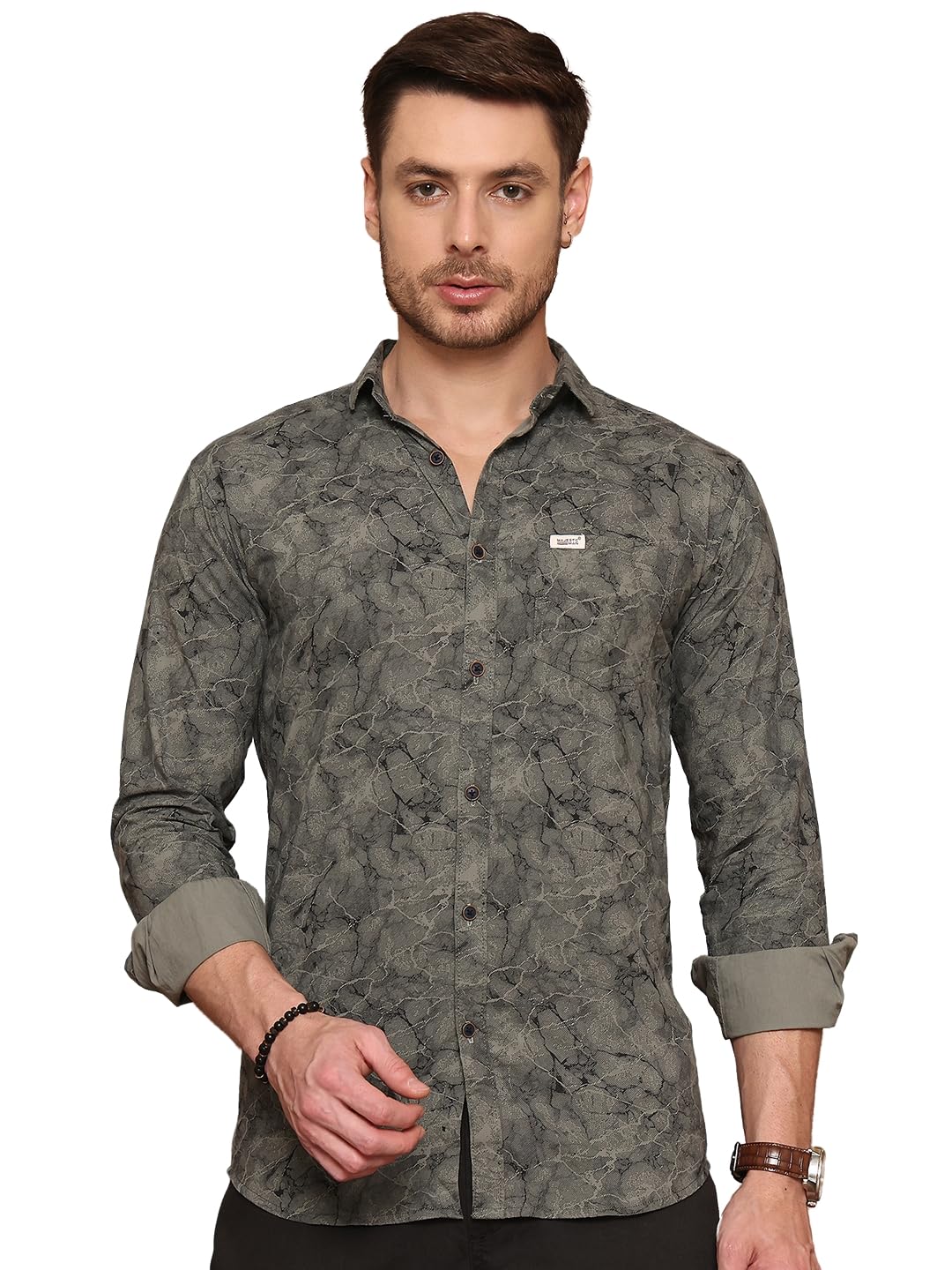 majestic man Printed Pure Cotton Slim Fit Casual Shirt-picture-16