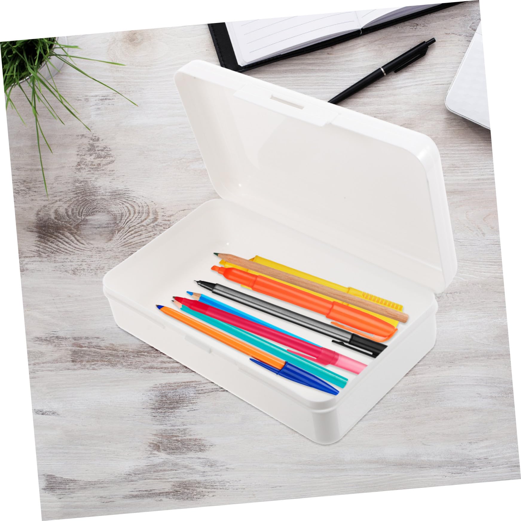 Lurrose Trousse À Crayons Élégante 8 Pièces Design Simple Fermeture À Boucle Empilable Et Facile À Transporter pour Les Étudiants
