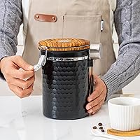 Vista 8 de TEDSWAIT Coffee Canisters - Recipiente hermético de almacenamiento de granos de café para cocina, contenedor de almacenamiento de alimentos de acero