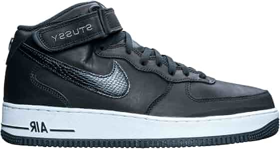 Amazon.com | Nike Mens Air Force 1 Mid DJ7840 001 Stussy - Black