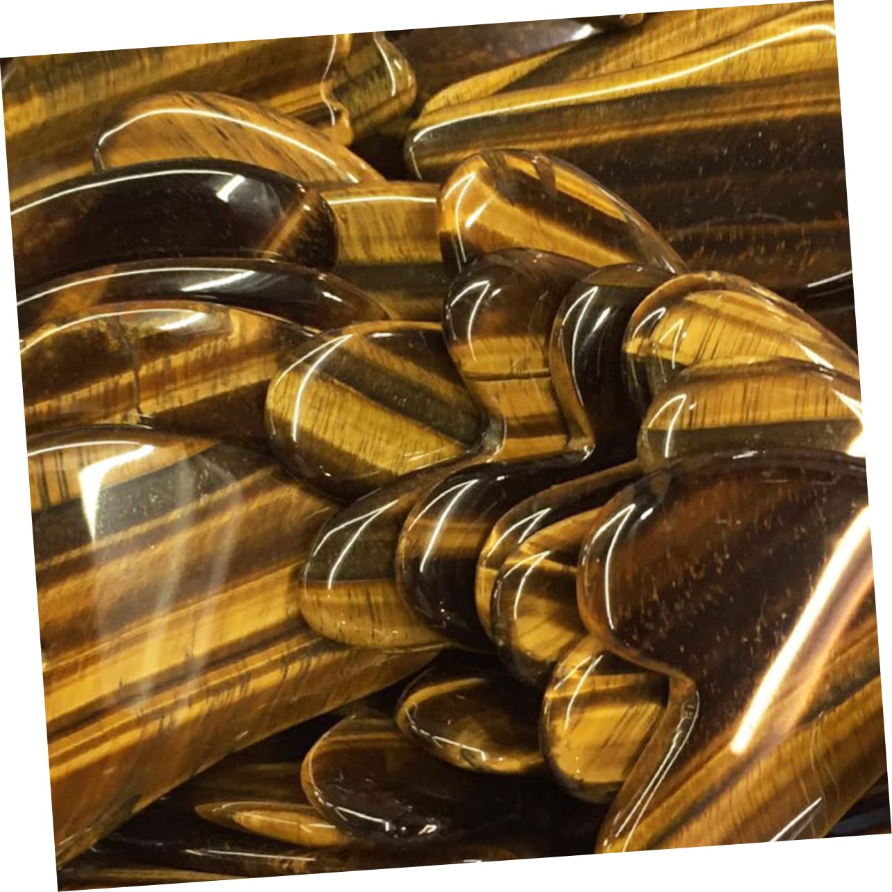KOMBIUDA 3pezzi Tiger's Eye Gua Sha Board Strumento Massaggiante Naturale Per Rassodamento Facciale e Trattamenti Di Bellezza Facile Da Usare Per Routine Di Della e Rilassamento Muscolare