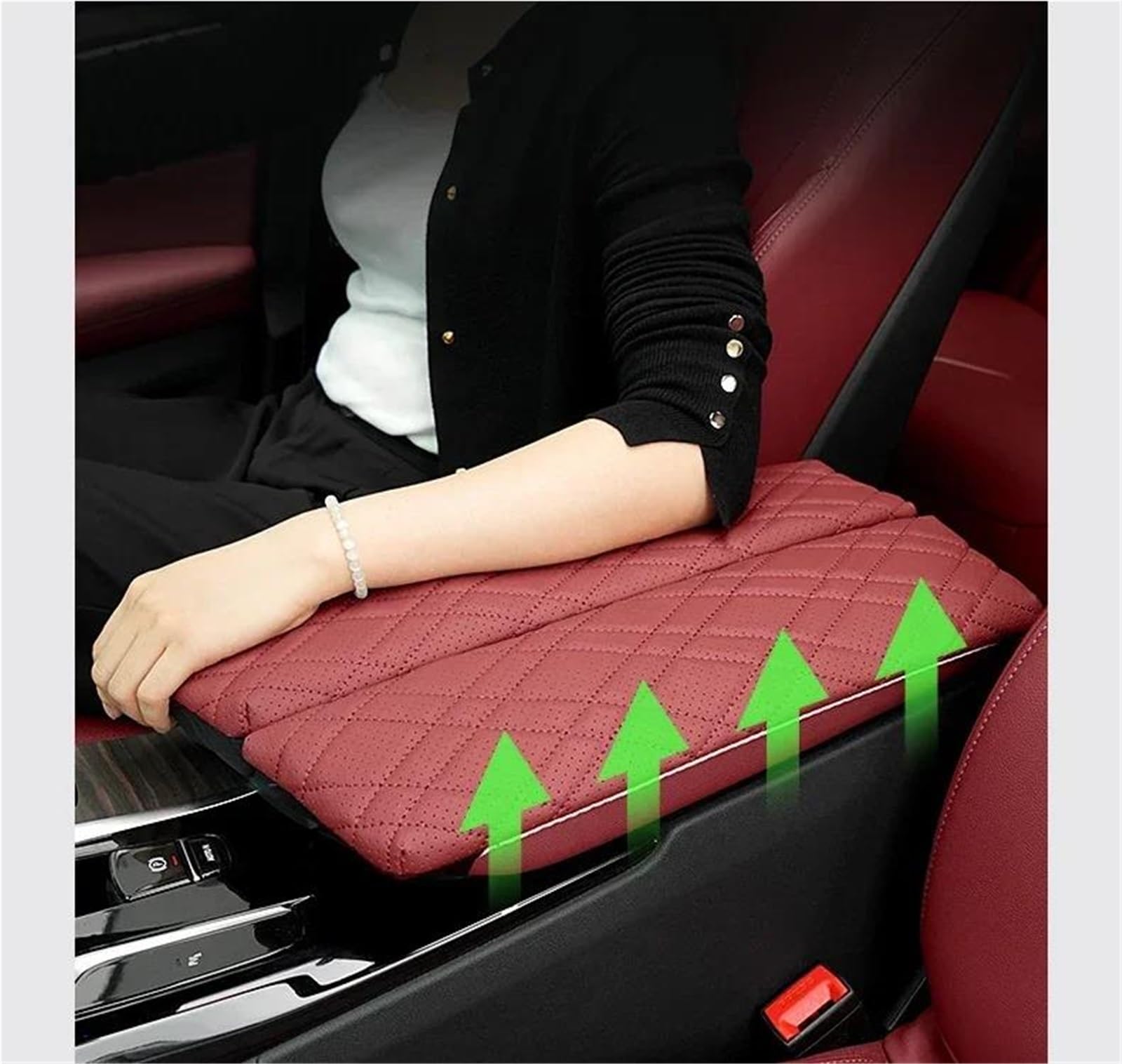 Mittelarmlehne 2 STÜCKE Auto Mittelarmlehne Box Konsole Abdeckung Auto Styling Zubehör Für BMW Series5 F10/F11/F18 2011-2017(Schwarz)
