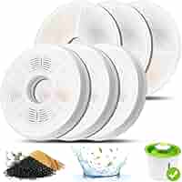 Filtri Di Ricambio Per Fontanella Gatti Petace - 6 Filtri A Carbone + 2 Spugne Per Acqua Pulita | Confezione Trimestrale