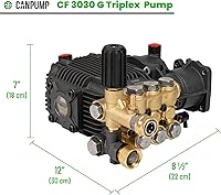 Vista 6 de Bomba de alta presión 3.1 GPM 3000 psi 6.5 HP con eje de 3/4 de pulgada para Cat General AR