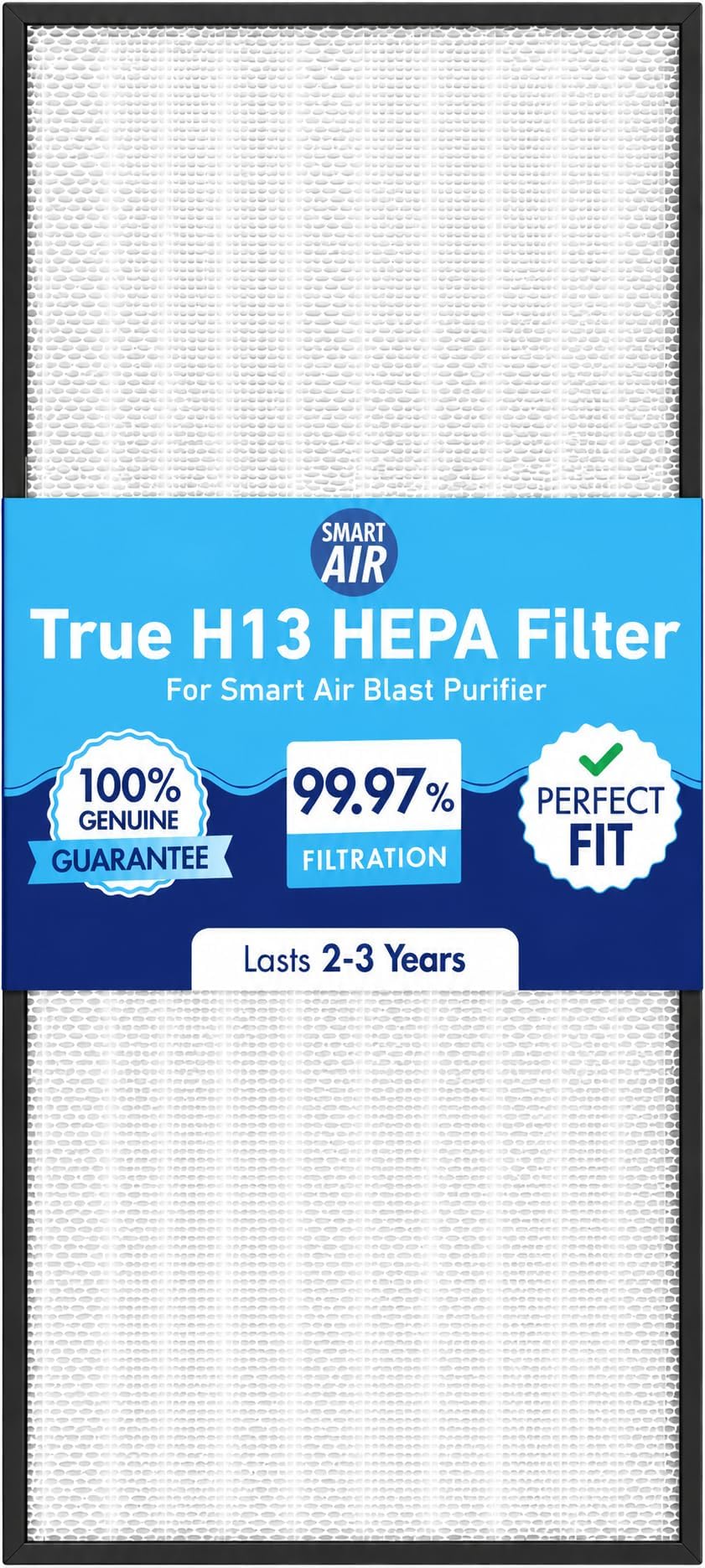 Smart Health Blast HEPA Filter - Air Filter Replacement For Blast Air Purifier - Filters PM 2.5, Pollen, Pets, Dust & More - 1 Count
