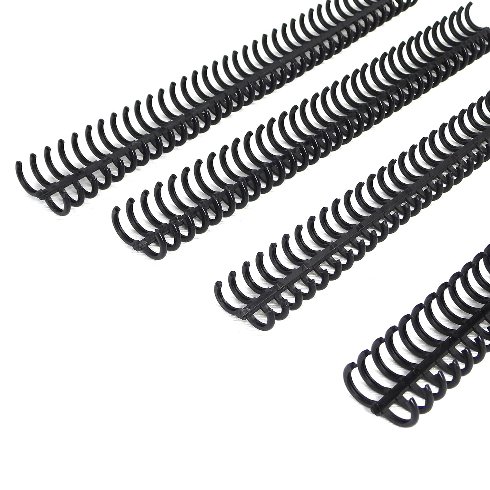 Rayson PROC1230BK Click Binding Spines, 3:1 Pitch, 1/2" Diameter, 90 Sheets Binding Capacity, Black, 30/Box