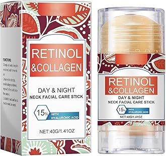 Retinol & Collagen Neck Facial Care Stick, Firming Serum Stick Retinol, Neck Firming Cream Tightening Lifting Sagging Skin, Retinol Collagen Hydrating Moisturizer Stick With Hyaluronic Acid (1)
