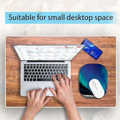 Miniatura 3 de Alfombrilla de mouse pequeña de 6 x 7 pulgadas, para bandeja de teclado de laptop, mouse inalámbrico, mouse para el hogar, oficina, viajes, con base