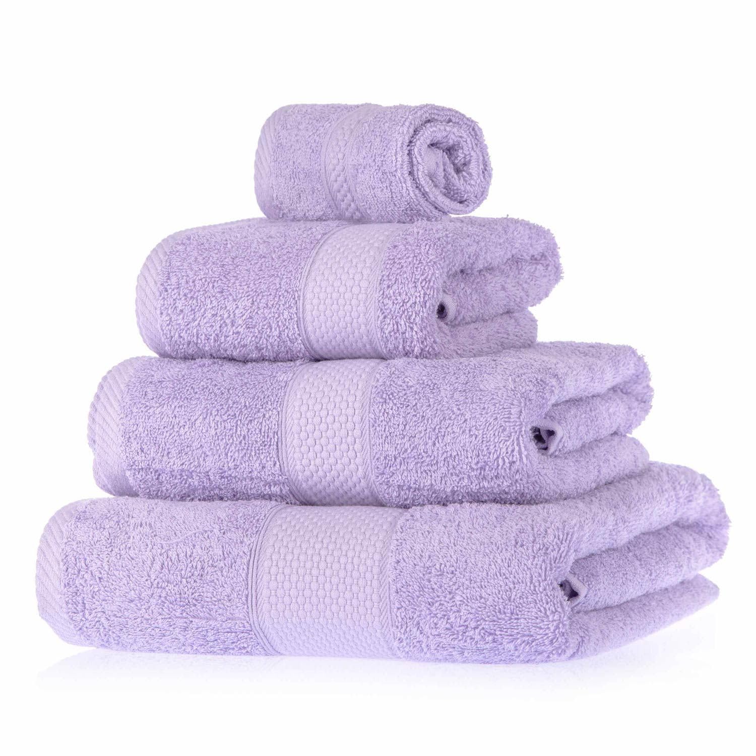 Homescapes (, 4 Piece Set) 100% Turkish Cotton 500 Gsm Lilac