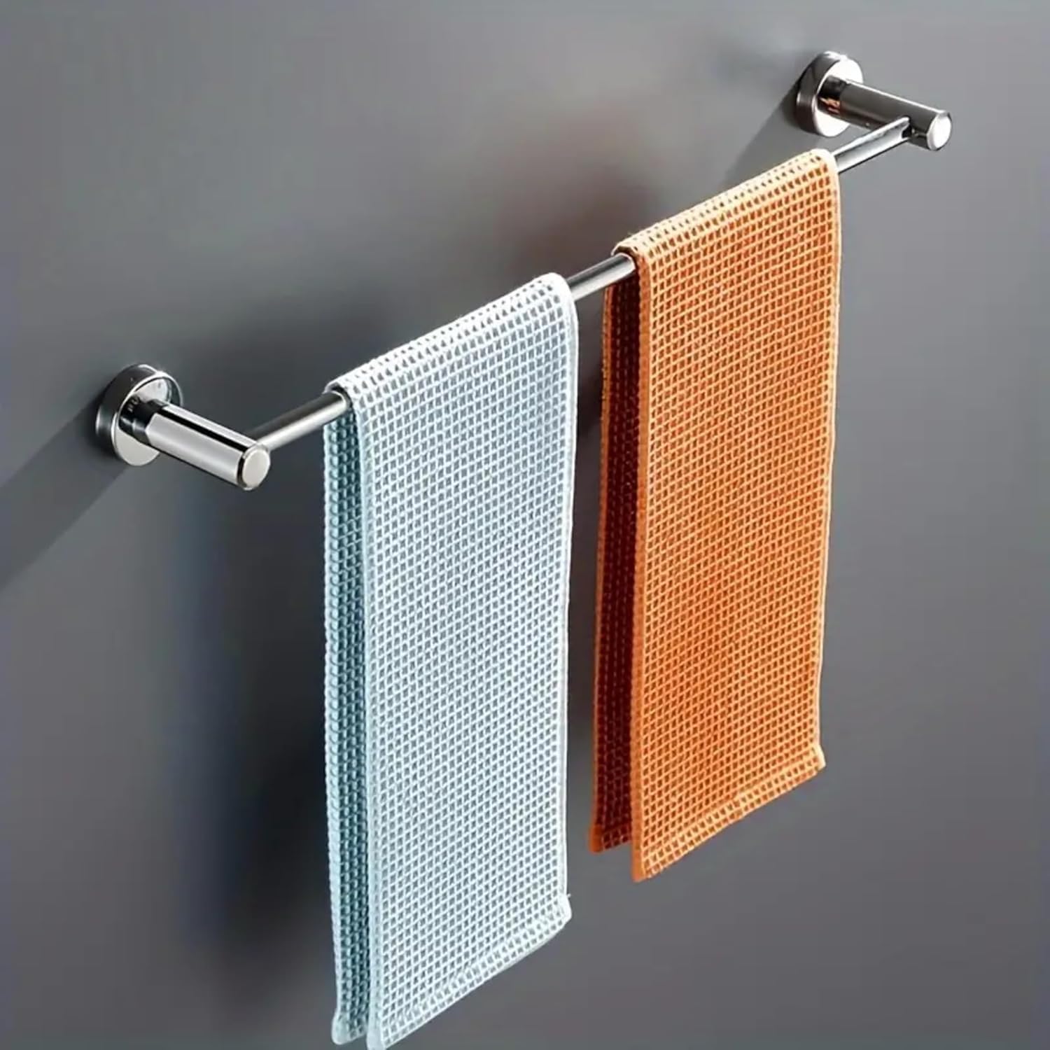 24 INCH Premium Towel Rod Chrome Finish Bathroom Accessories Hanger (Stainless Steel) 24 inch 1 Bar Towel Rod, Pack of 1