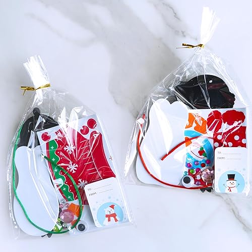 Miniatura 8 de Winlyn 24 juegos de manualidades de Navidad, manualidades de invierno, adornos de pingüino de Navidad, decoraciones de arte, juegos de calcomanías