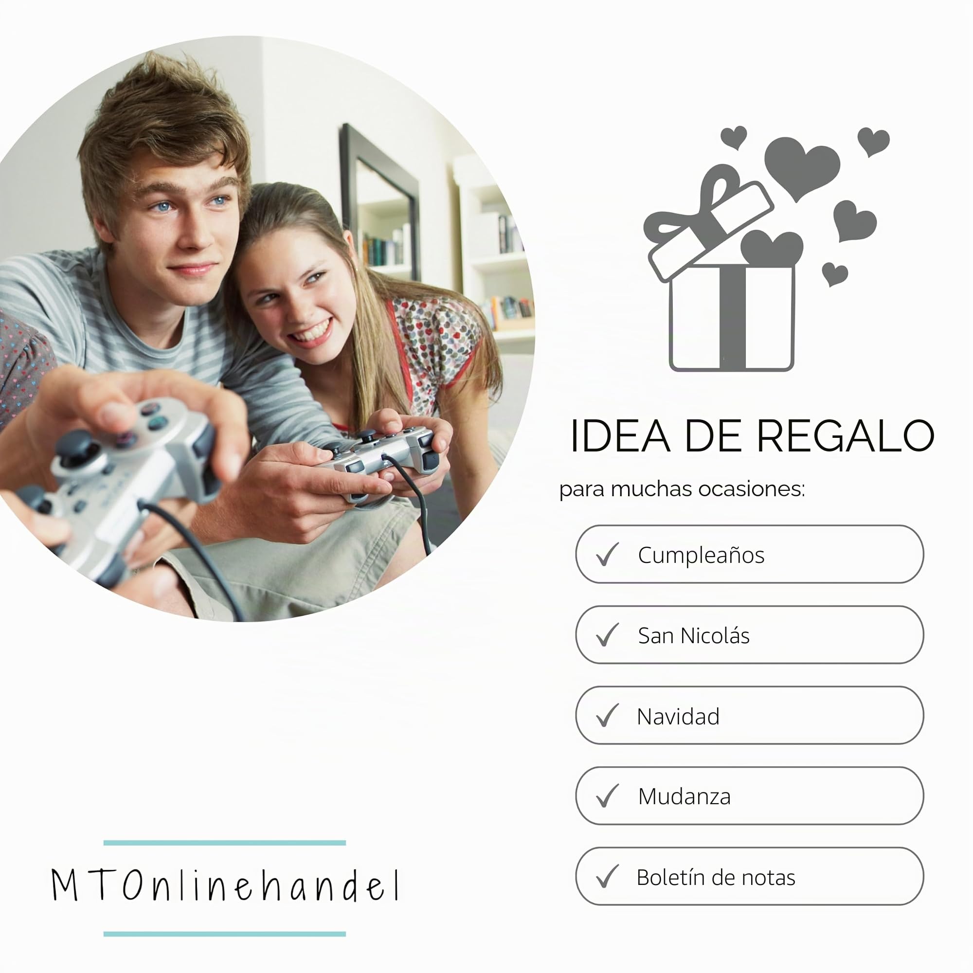 Juego de ropa de cama Playstation 135x200 - Idea de regalo para adolescentes amantes de los videojuegos, 1x funda de almohada 80x80 + funda de edredón 135x200, con cremallera - Motivo reversible