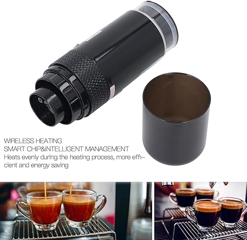 Miniatura 3 de ZJchao Cafetera portátil, capacidad de 5.7 fl oz, recargable, calefacción operativa, máquina de café de viaje, cafetera de viaje, mini máquina de