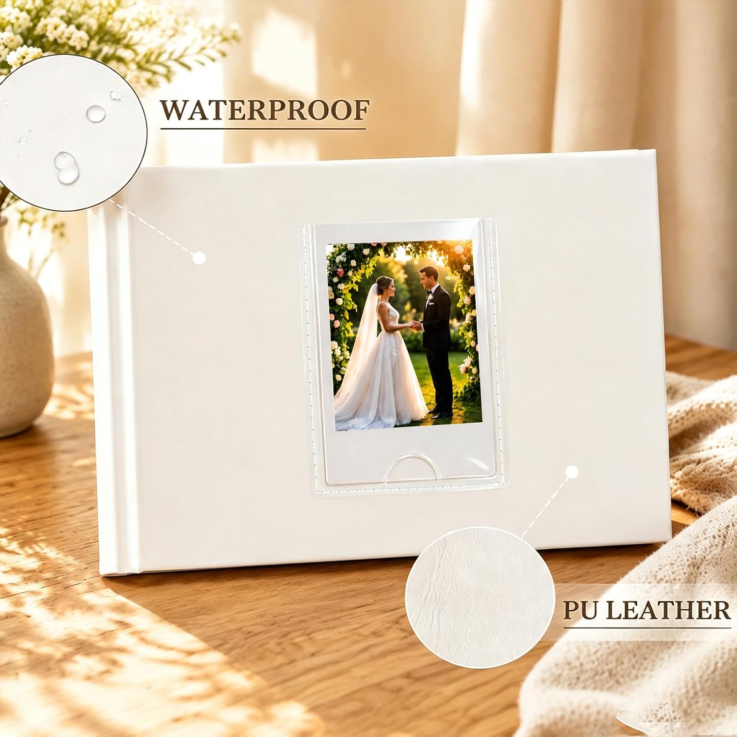 Ruibytree 64 Pockets Polariod Photo Album for Insatx Mini Pictures, White