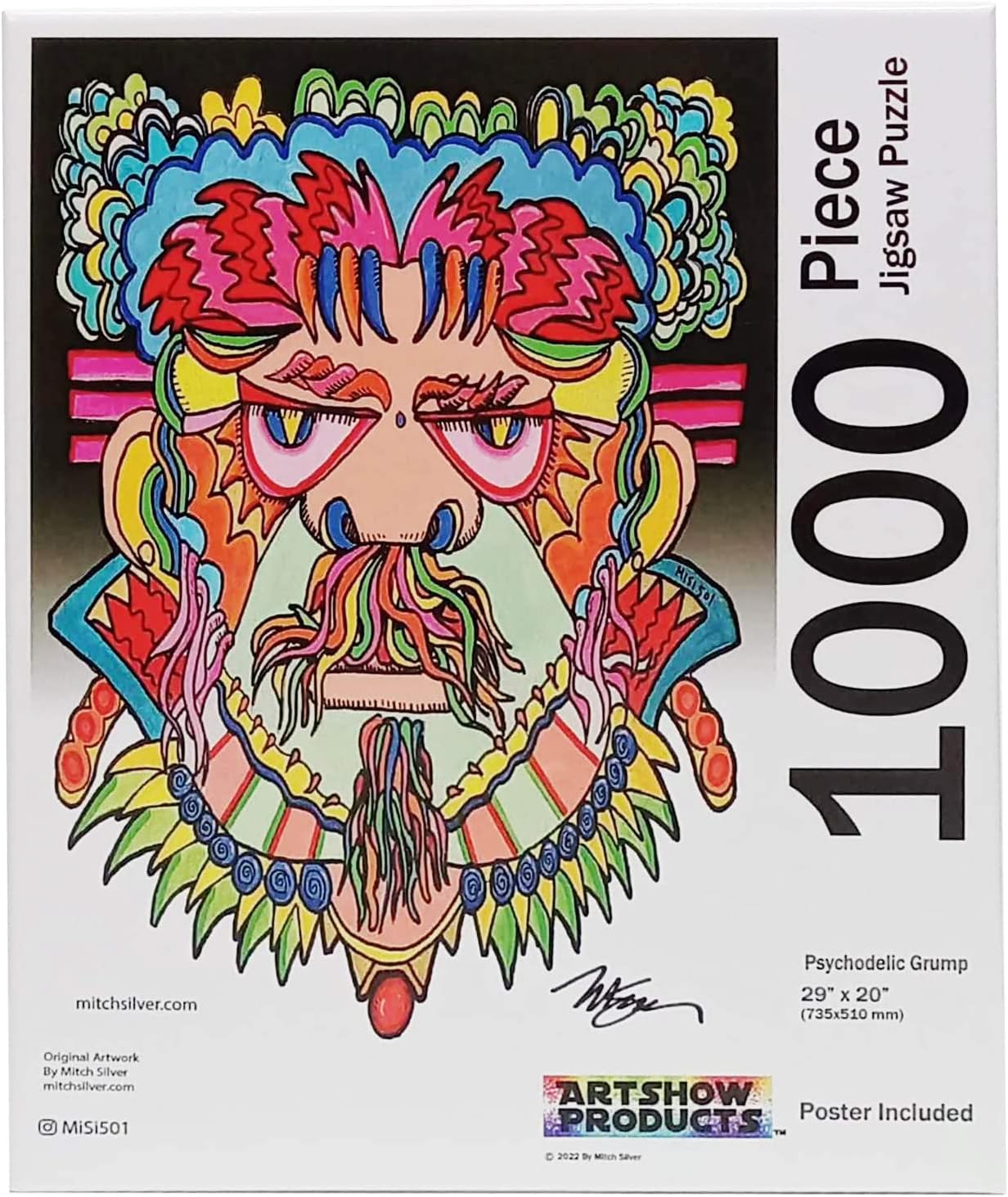 Mitch Silver Original Artwork 1000 Piece Jigsaw Puzzle - 29"x 20" by MiSi501 (Psychedelic Grump)