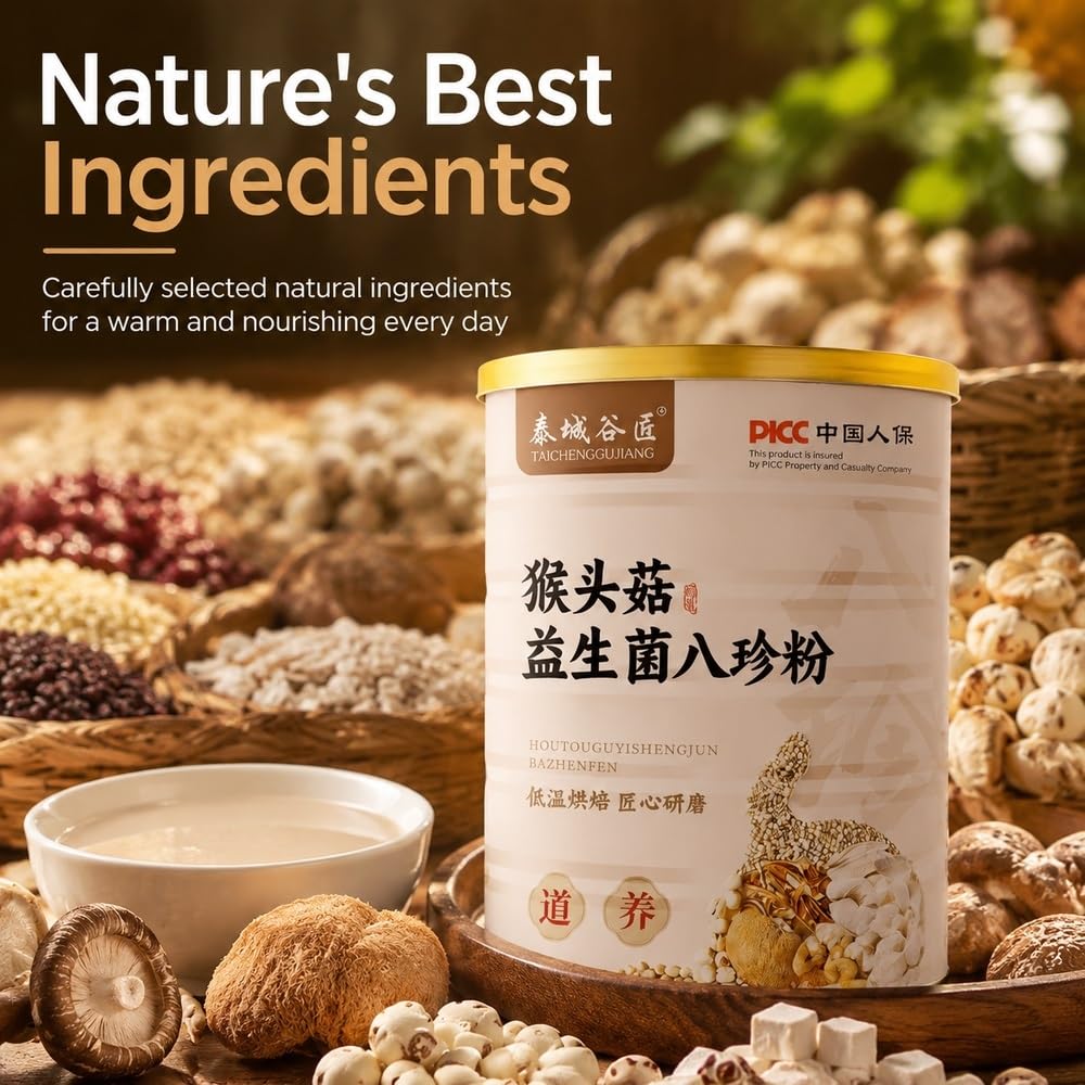 Polvere Sostitutiva Del Pasto Probiotico Eight Treals Ai Funghi Hericium In Scatola 500 G