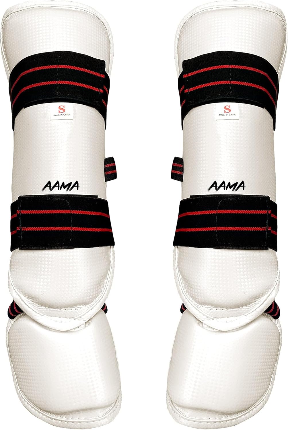 AAMA Martial Arts Taekwondo Vinyl Shin Instep Guard Protector