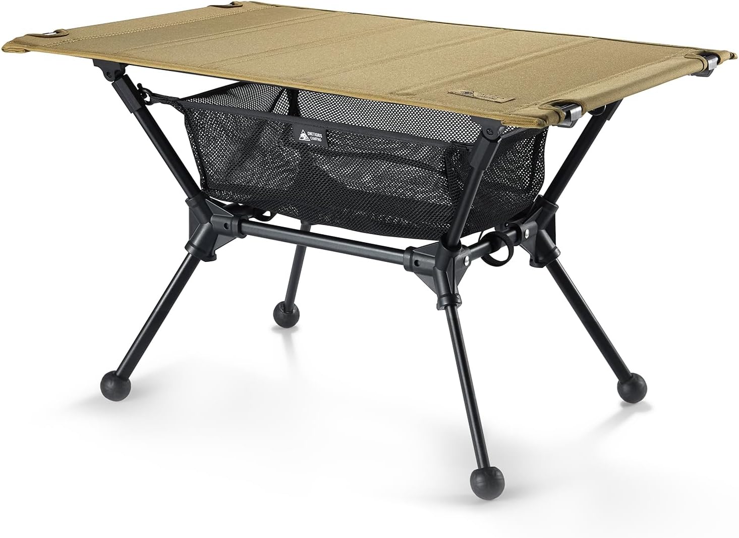 Dipper Camping Table, Lightweight Portable Folding Table with Mesh Storage Net, High/Low Options, Ideal for Camping, Hiking, Tailgating, Beach, Picnic, Travel, Backyard