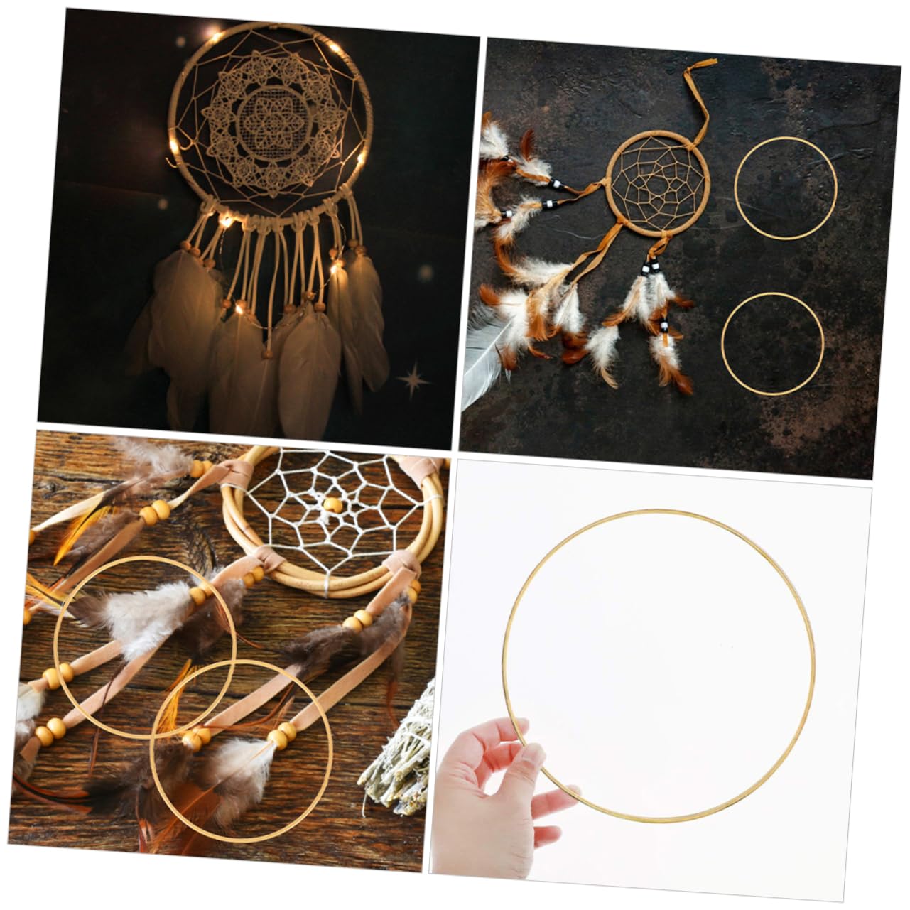 HAPINARY DIY Dream Catcher Metal Rings 10pcs Iron Wall Hanging Wreath Hoops Workmanship