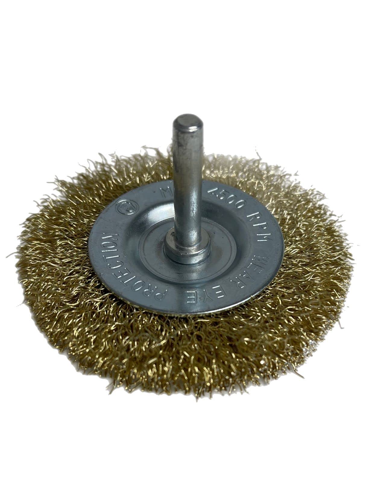 Cepillos de disco de 100 mm de alambre, ondulado, cónico, con vástago, 24 unidades