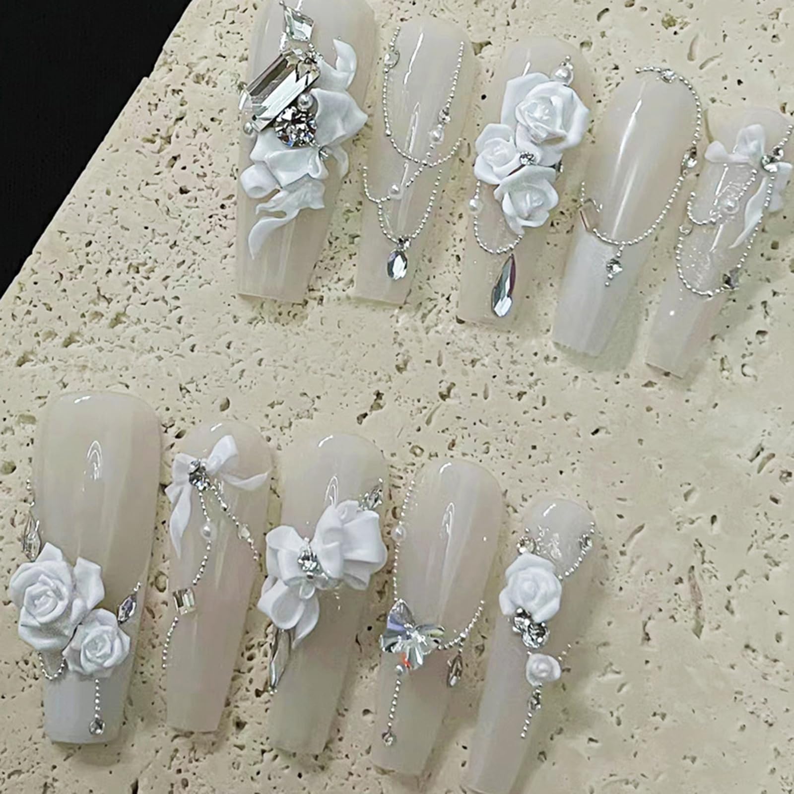 1 sacchetto 3D Unghie Arte Metallo Fascino Caviale Perline Unghie Rivetti Gioielli Manicure Decorazioni Accessori