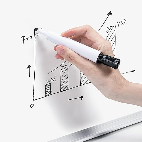 Miniatura 3 de AmazonBasics - Pizarra magnética de borrado en seco, marco de aluminio, 6 x 4 pies