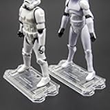 NC EBCO 30 Pieces Action Figure Display Stands Clear Doll Model Support Stand for 3.75 inch Action Figures …