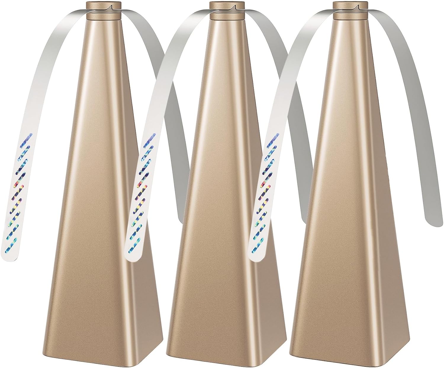 Glovv Fly Fans for Tables, Food Fan to Keep Flies Away, 4 Pack Portable Outdoor Indoor Batteries Powered Picnic Table Top Spinner with Metal Hanger, Bug Repellent for Restaurant, Camping (Black)