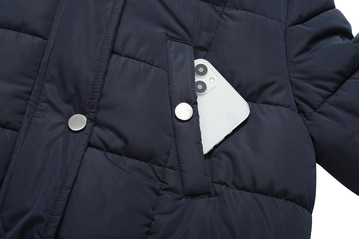 MOERDENG Women's Waterproof Long Winter Coat Thickened Down Alternative Jacket Warm Puffer Jacket Parka - Image 5