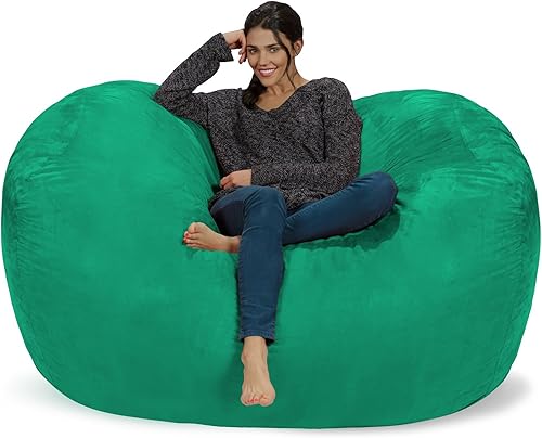 Miniatura 122 de Cozy Sack - Sillón de puff: Gran bolsa para muebles de espuma viscoelástica de 6 ft y tumbona grande – sofá grande con funda de microfibra suave