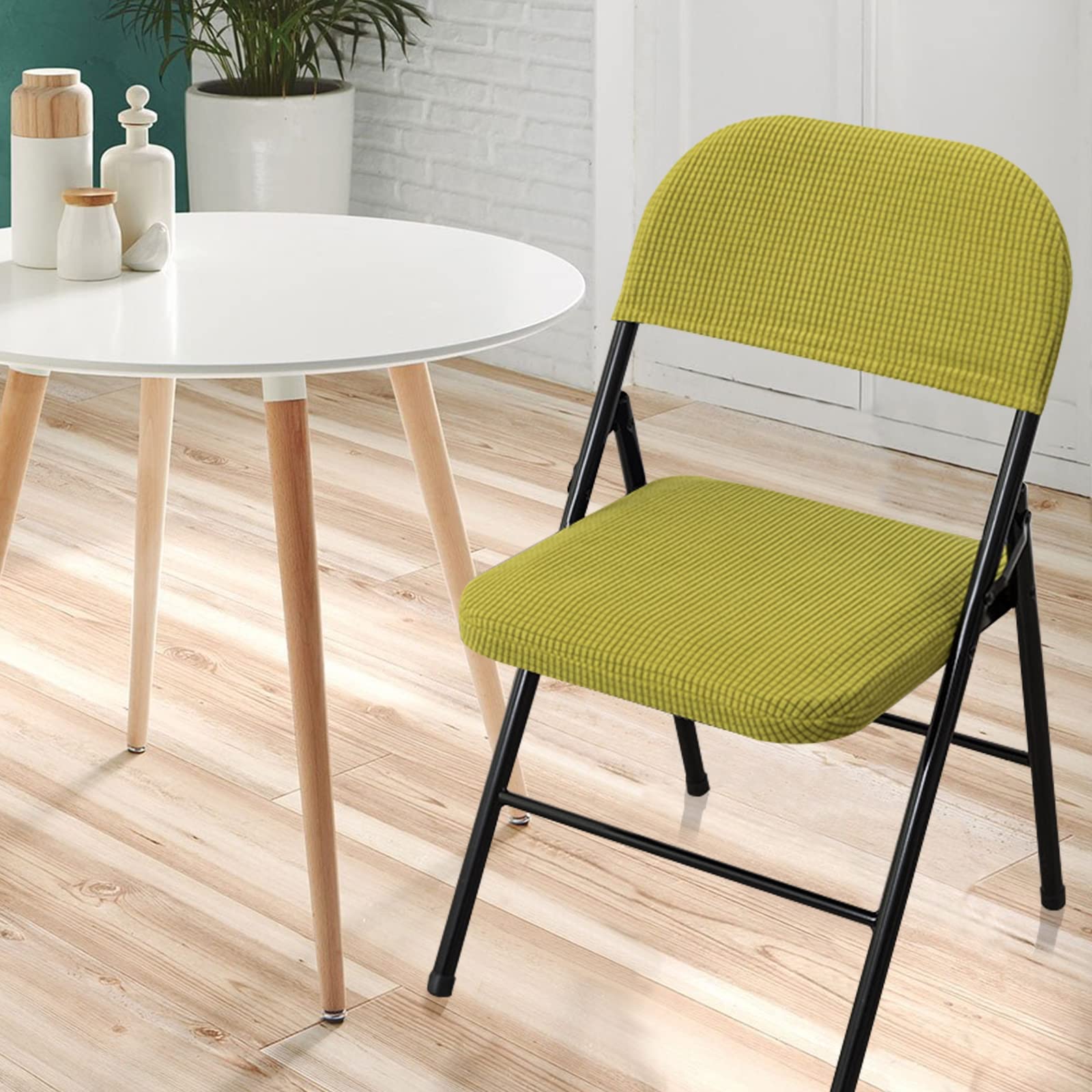 Housses de chaises lavables pour Salle à Manger, Extensibles et en Velours, pour chaises Pliantes, idéales pour réceptions, Bureaux, fêtes, banquets et Maisons. Lot de 2.